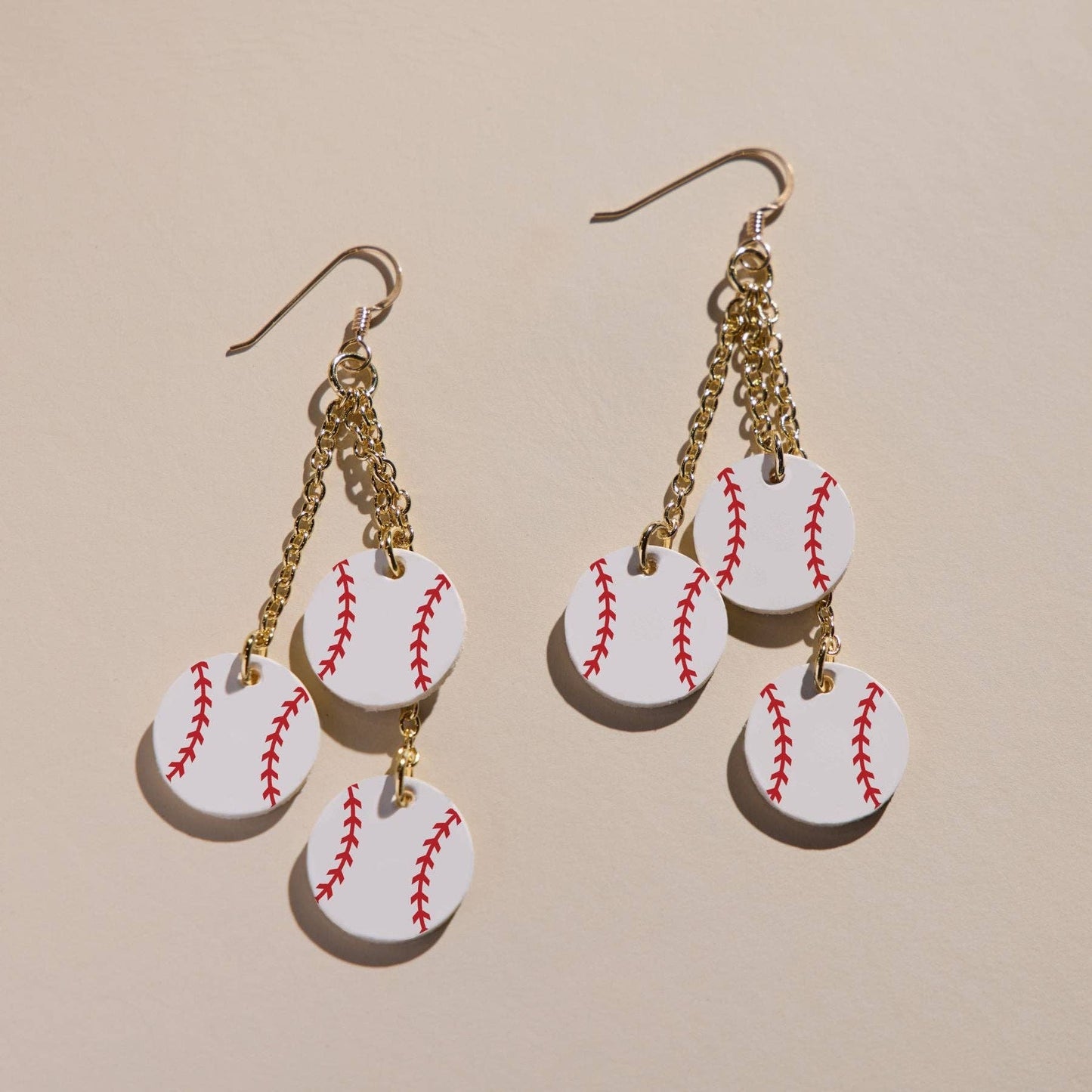Slugger Baseball Dangle Earrings