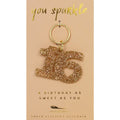 Gold Glitter Keychain - Sweet 16