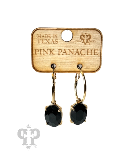 Oval Rhinestone Earrings