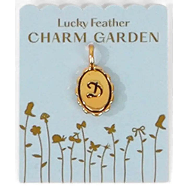 Charm Garden -  Gold Scalloped Initial Charm