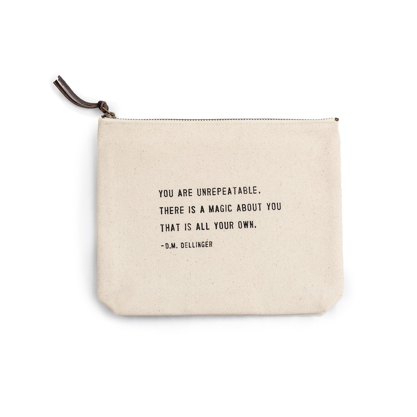 You Are Unrepeatable (D.M. Dellinger) Canvas Zip Bag