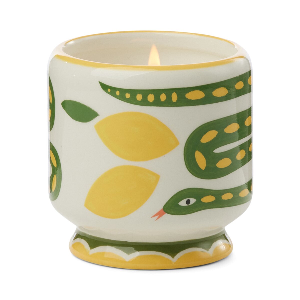 A Dopo Handpainted "Snake" Ceramic Candle - Wild Lemongrass