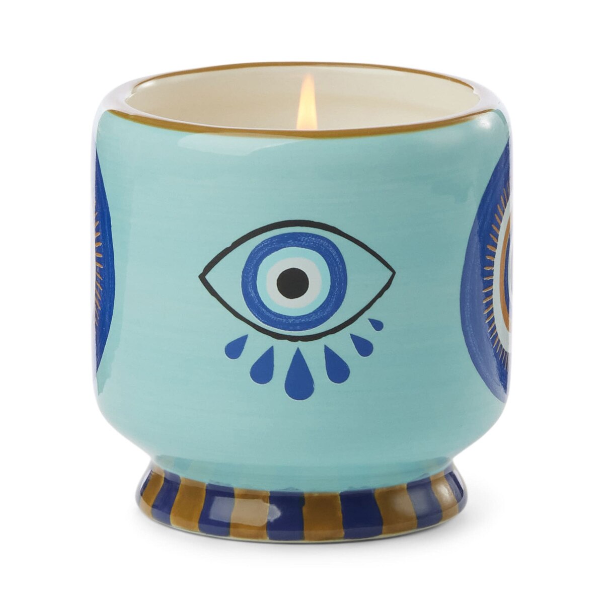 A Dobo Handpainted "Eye" Ceramic Candle - Incense & Smoke