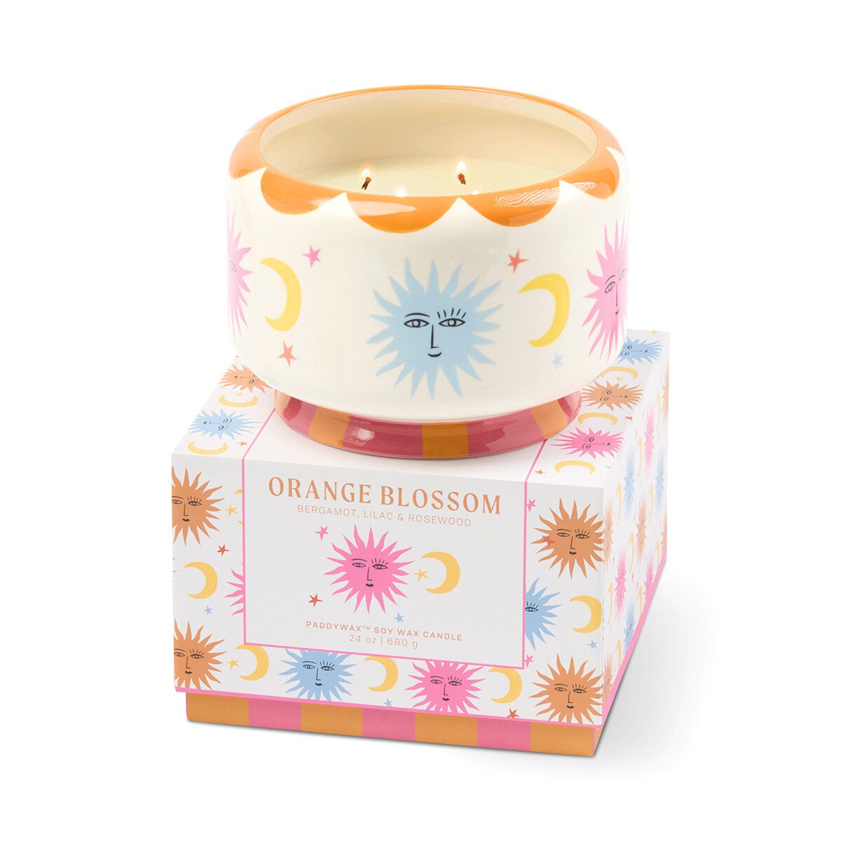 A Dopo 24 oz "Sun" Ceramic Candle - Orange Blossom