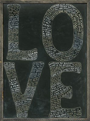 L-O-V-E Art Prints, Black