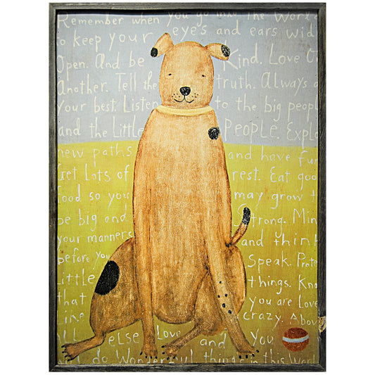 Brown Boy Dog Art Print