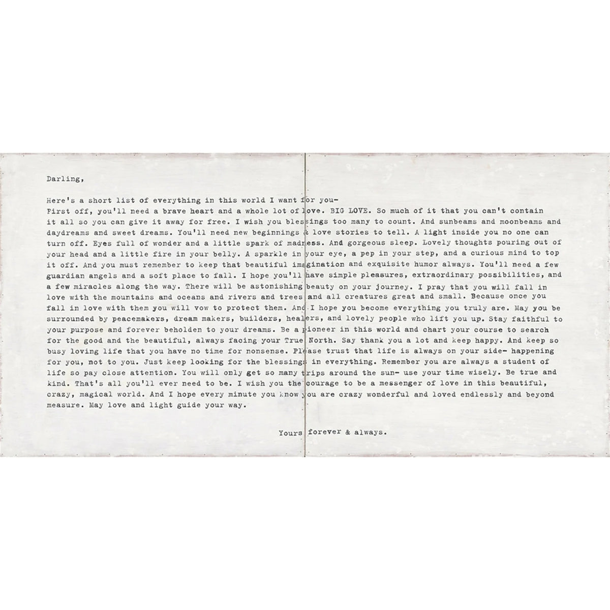 Camp Letter Art Print