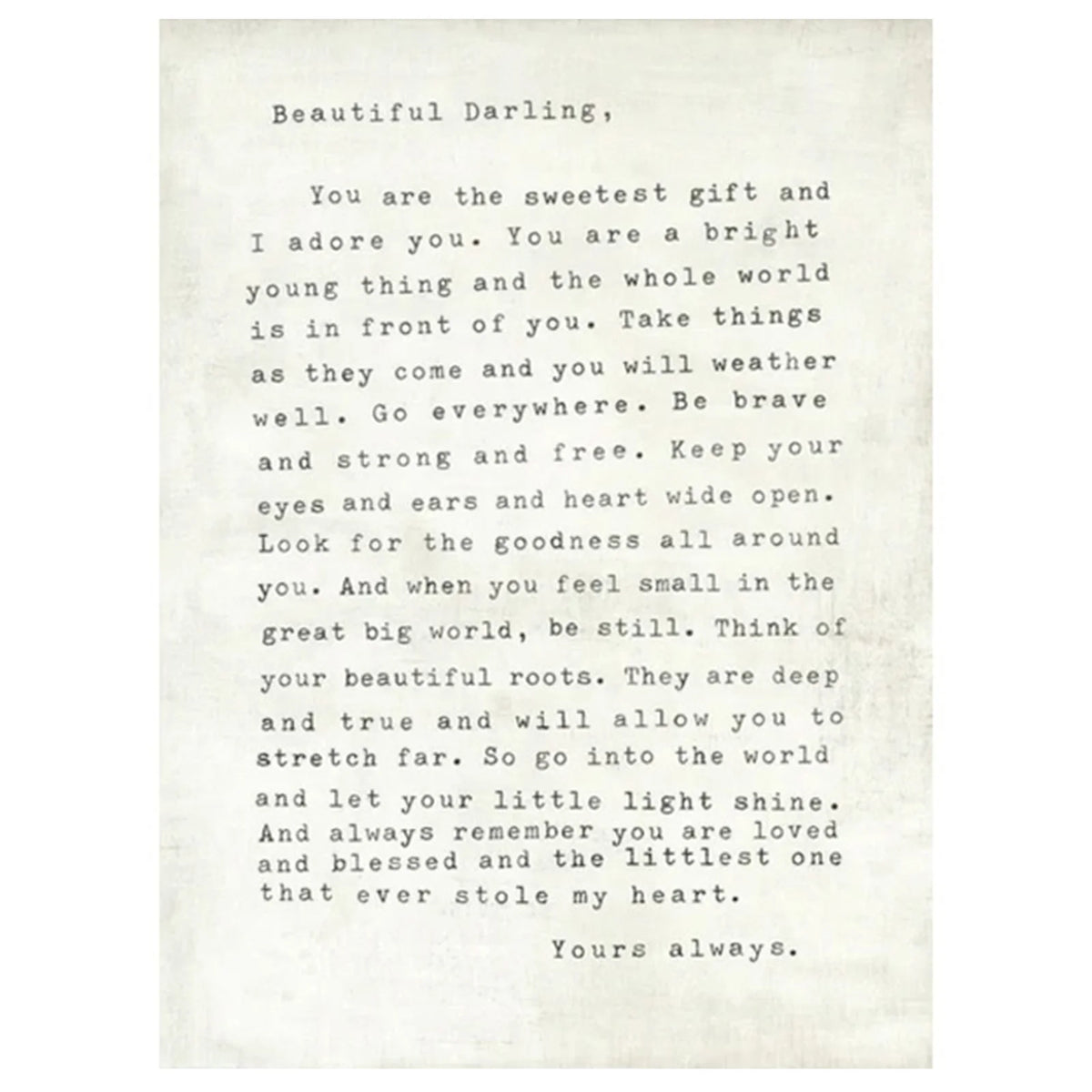 Letter for Sophie Art Print