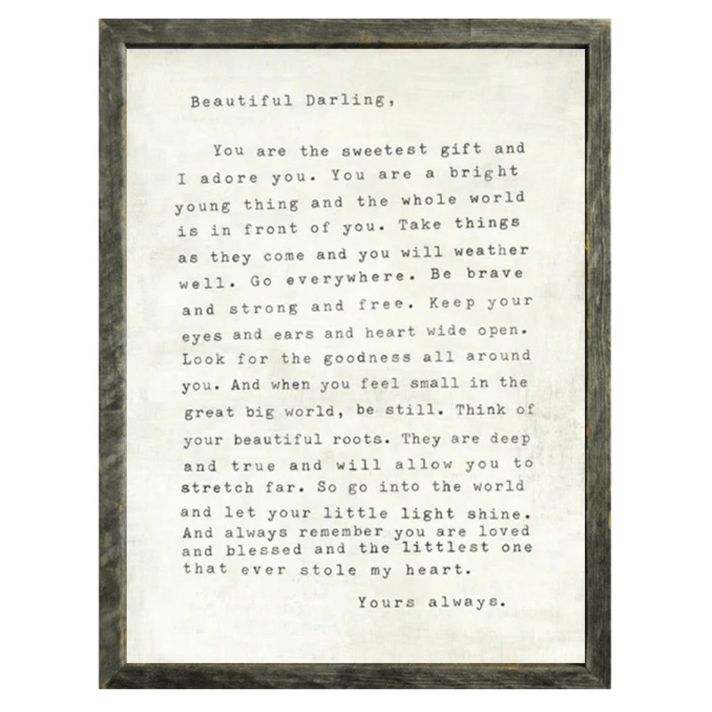 Letter for Sophie Art Print