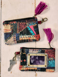 Denim ID Pouch - Artisan Stitches Multi