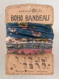 Full Boho Bandeau® Headband - Blue Riviera Floral