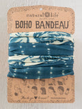 Full Boho Bandeau® Headband - Shibori Stripe Indigo