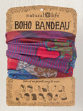Full Boho Bandeau® Headband - Aspen Patchwork Burgundy
