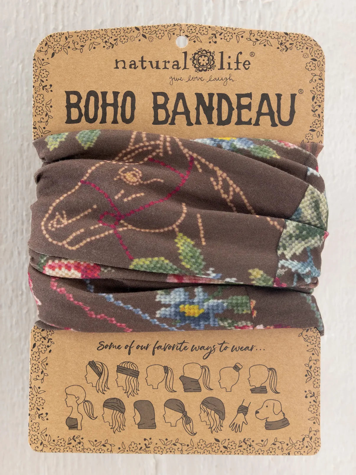 Full Boho Bandeau® Headband - Crafted Bouquets Chocolate