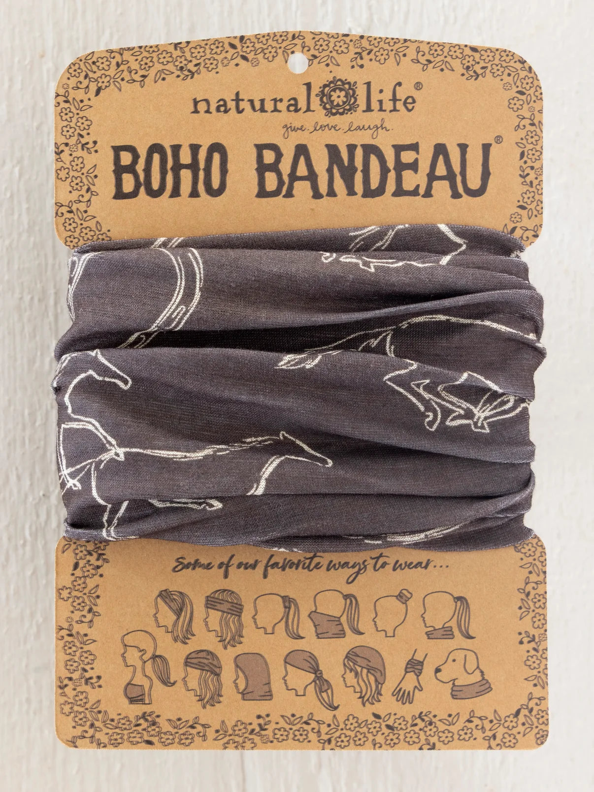 Full Boho Bandeau® Headband - Western Wild Chocolate