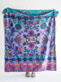 Double-Sided Cozy Throw Blanket - Border Folk Garden SKU: