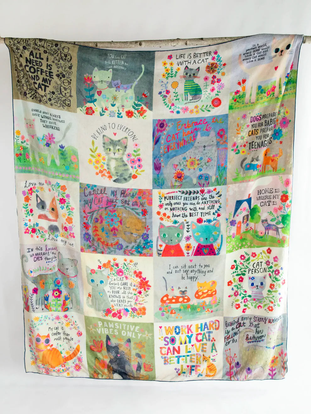 XL Double-Sided Cozy Blanket -Cat Lover Chirps