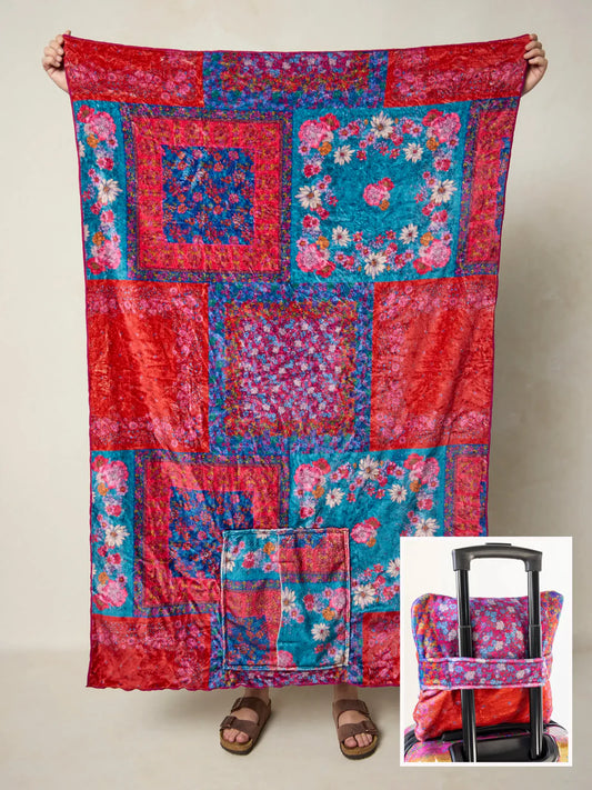 Cozy Car & Travel Blanket - Jewel Positano Scarf