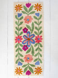 Tufted Runner Bath Mat - Cream Floral Vines