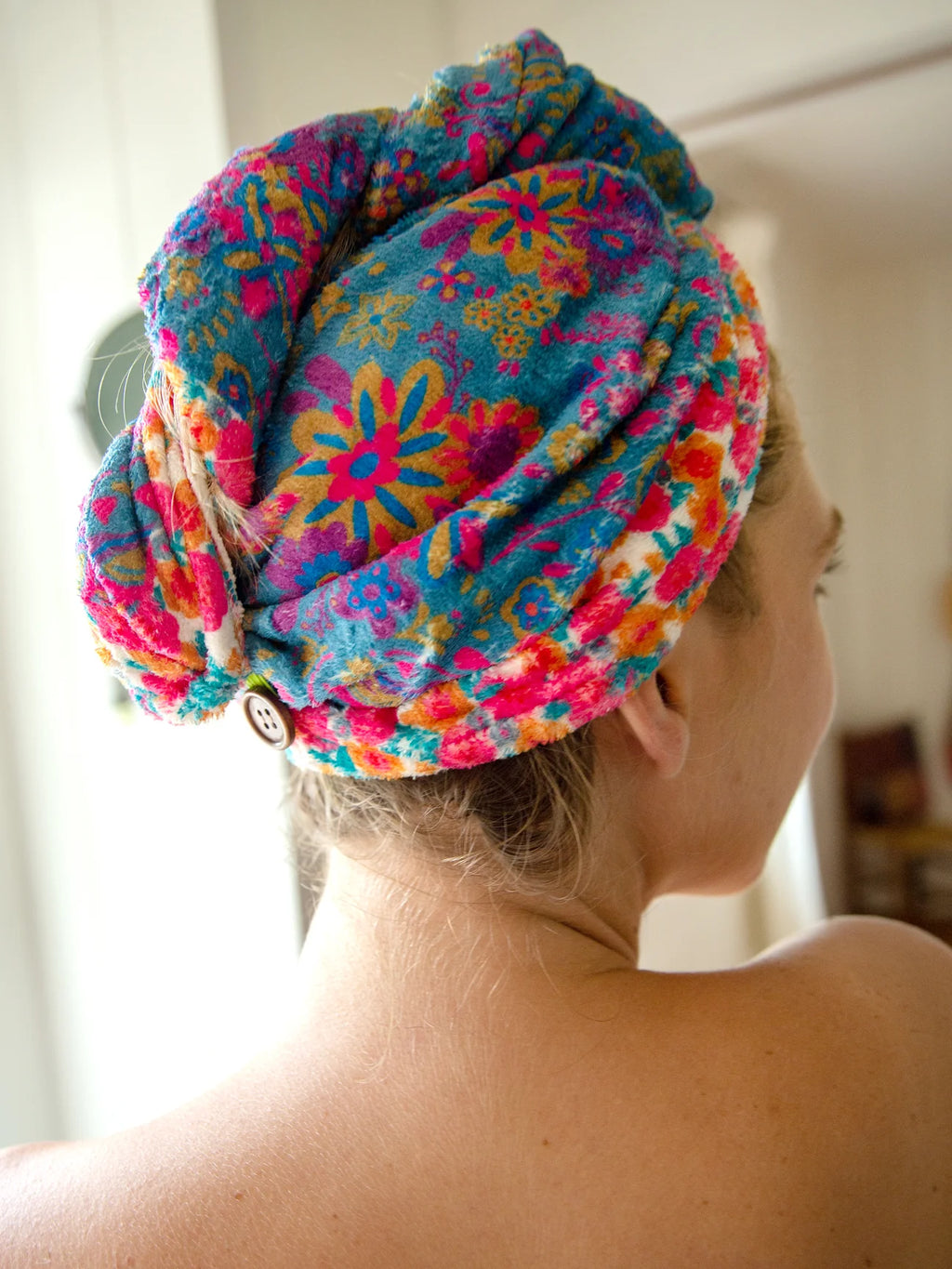 Teal Microfiber Hair Towel Wrap
