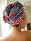 Teal Microfiber Hair Towel Wrap