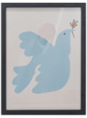 Wood Framed Glass Wall Decor