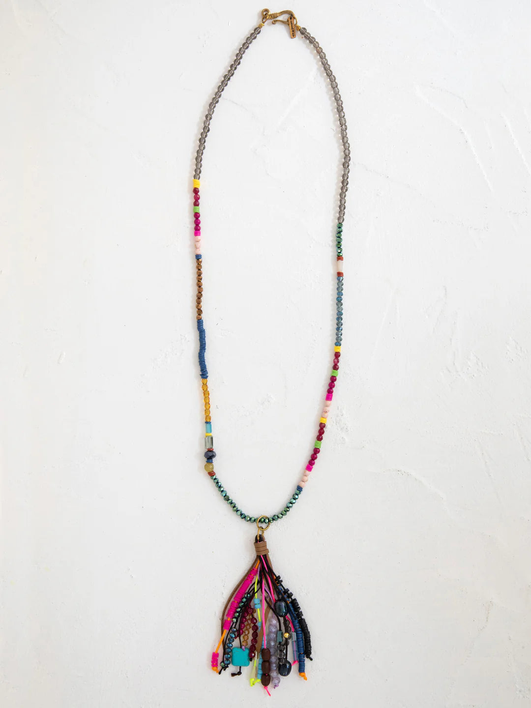Boho Beaded Tassel Necklace