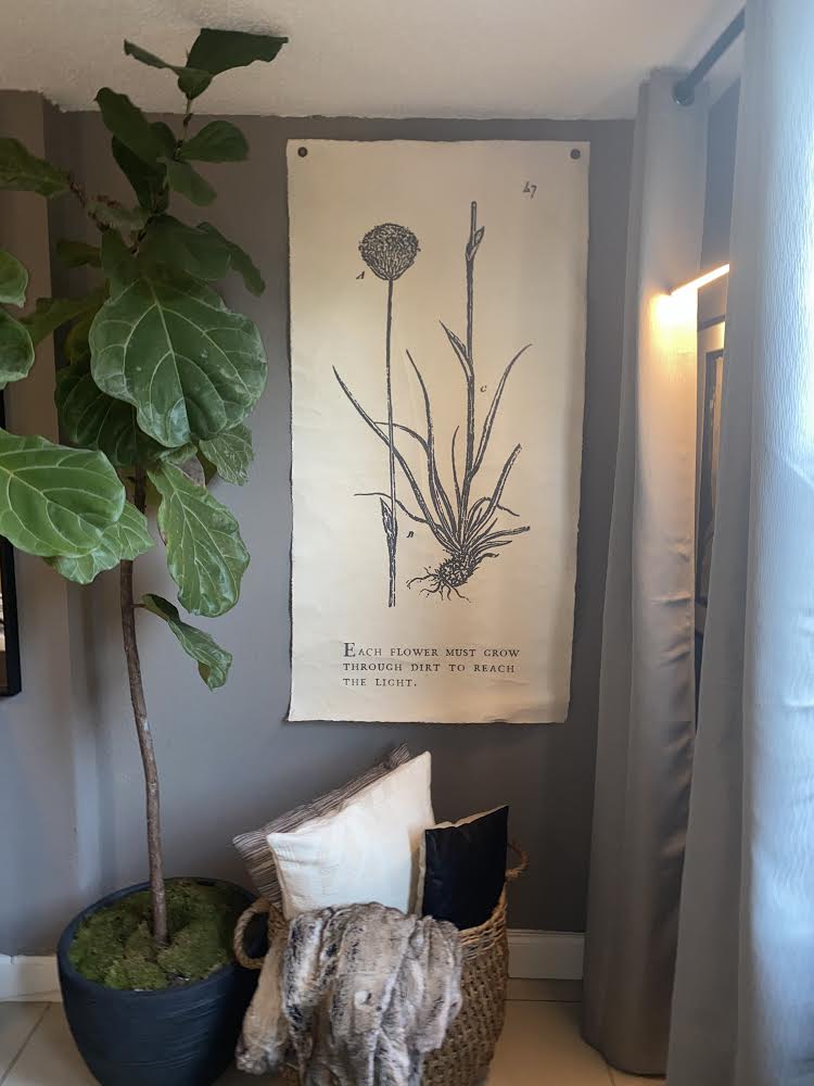 Each Flower Must Grow - Botanical Wall Tarp