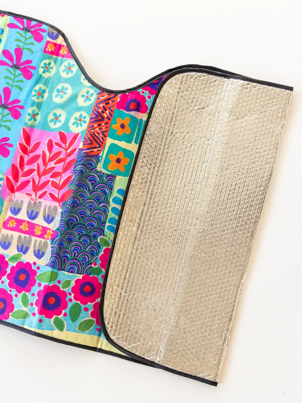 Car Sun Shade - Turquoise Patchwork