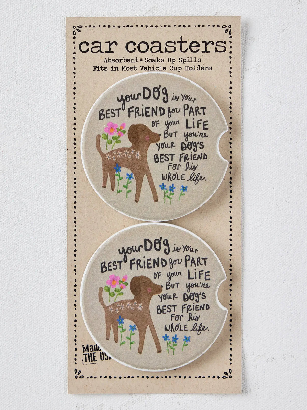 Car Coasters-Dog Best Friend