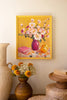 Cheery Flower Yellow Framed Painting