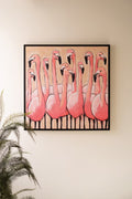 Framed Flamingo Painting