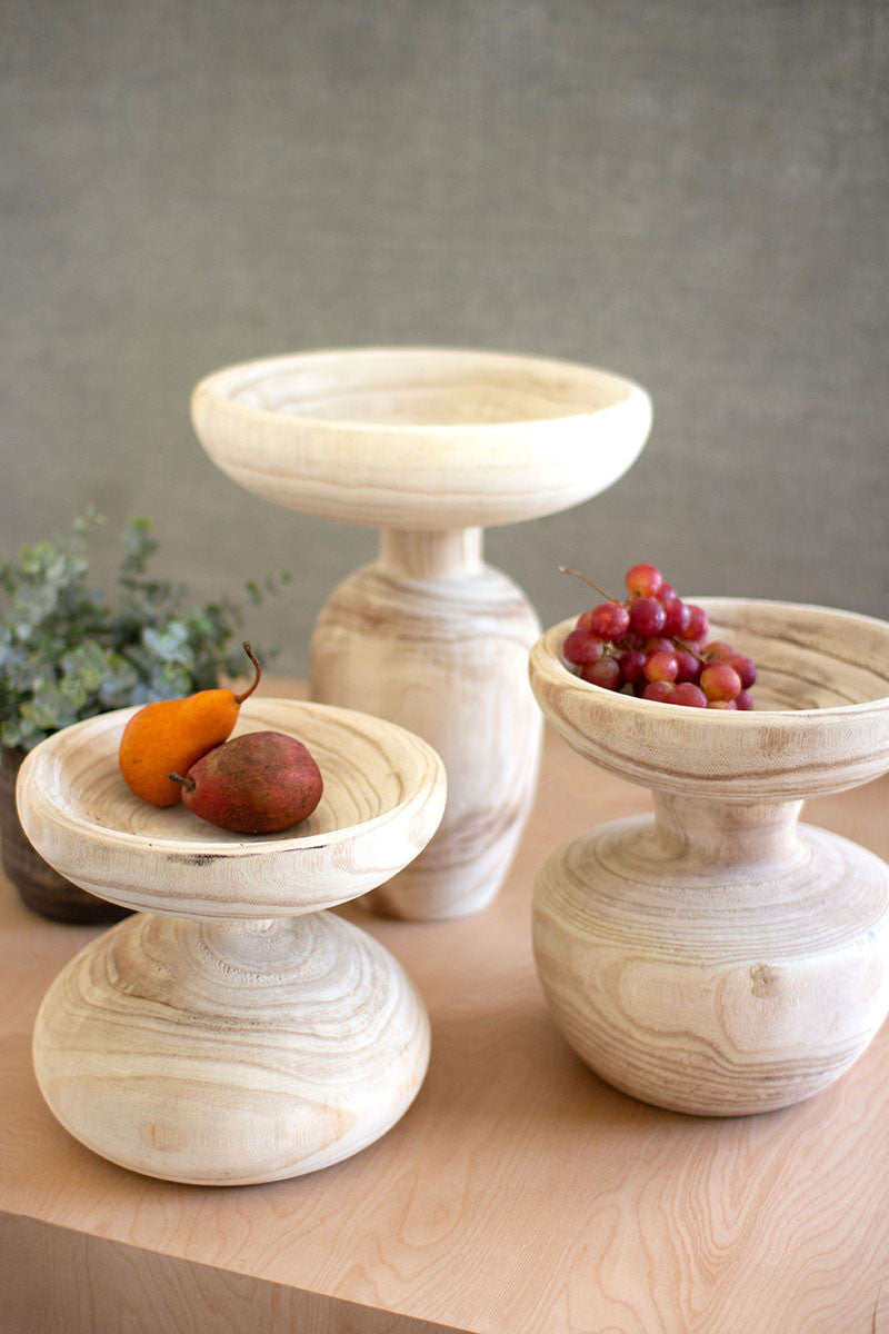 Turned Wooden Pedestals