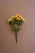 Bundle of 7 Artificial Yellow Ball Dahlia