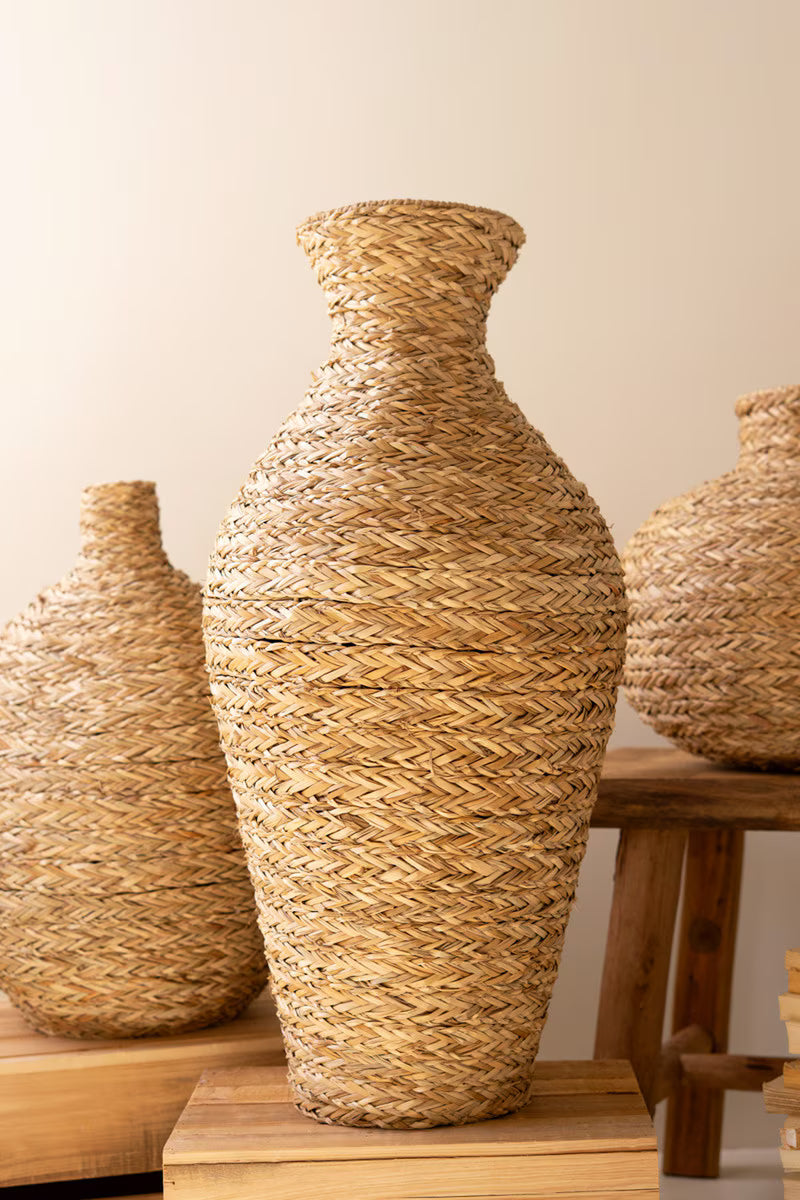 Natural Seagrass Vessel Vases