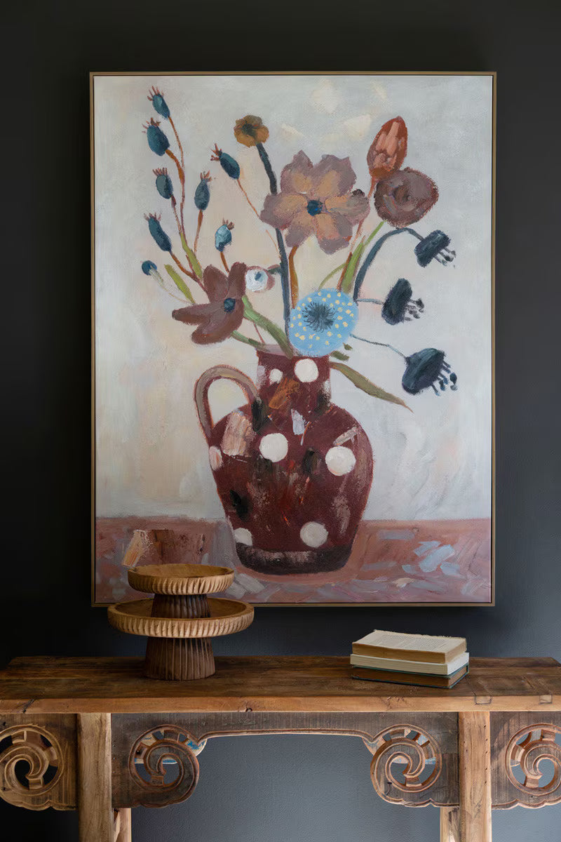 Flowers in Vase  Framed Still-Life Painting