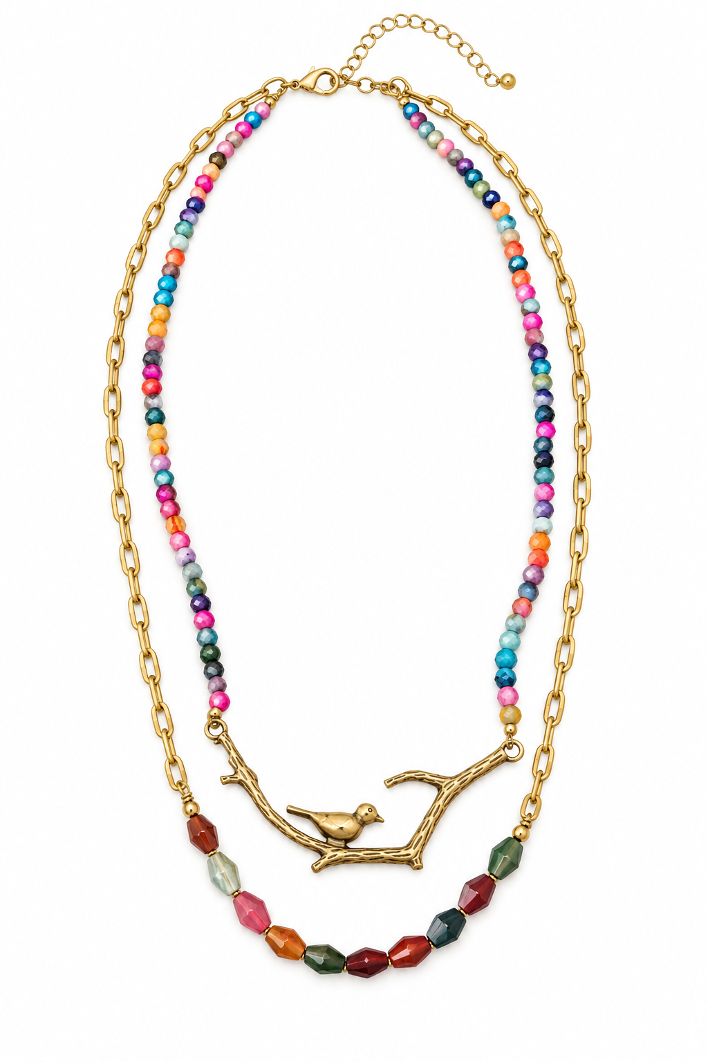 Bird On Branch Layered Necklace