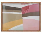 Wood Framed Glass Wall Decor