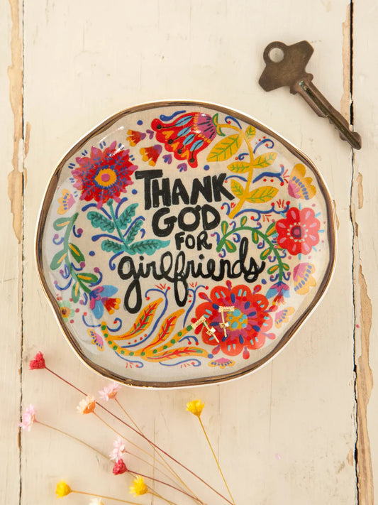 Thank God For Girlfriends Artsy Trinket Dish