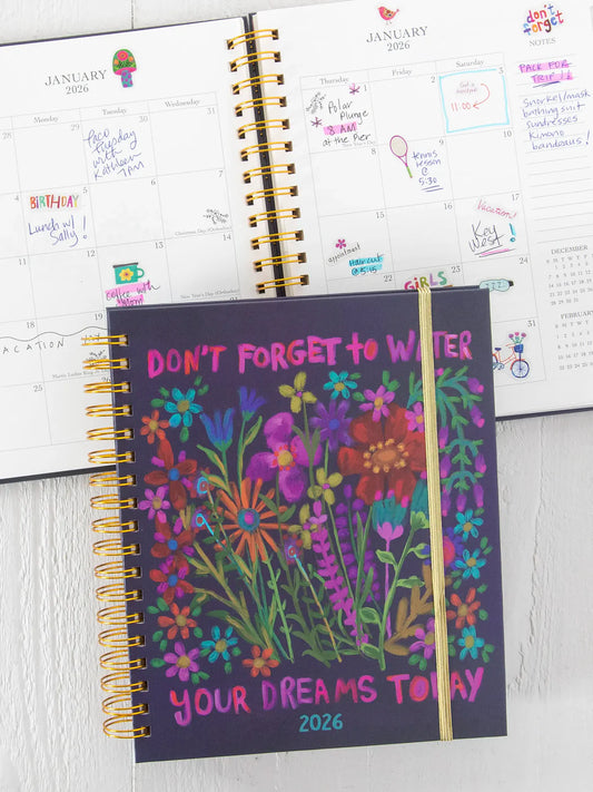 2025-26 17 Month Planner-Water Your Dreams