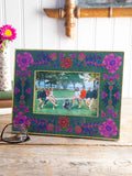 Wooden Photo Frame - Olive Folk Flower