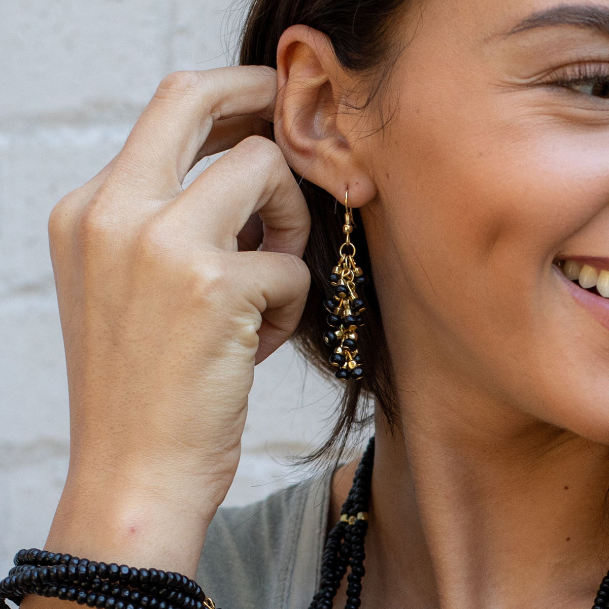 Sachi Chromatic Dangle Earrings, Multiple Colors