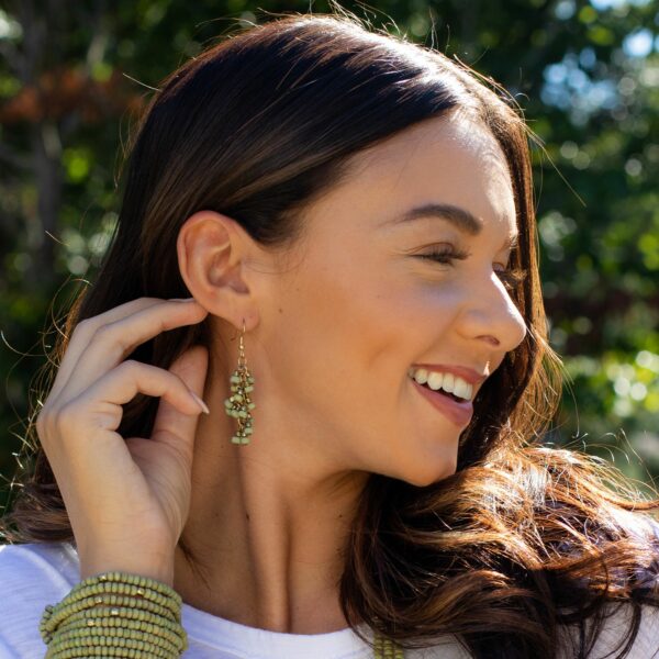 Sachi Chromatic Dangle Earrings, Multiple Colors