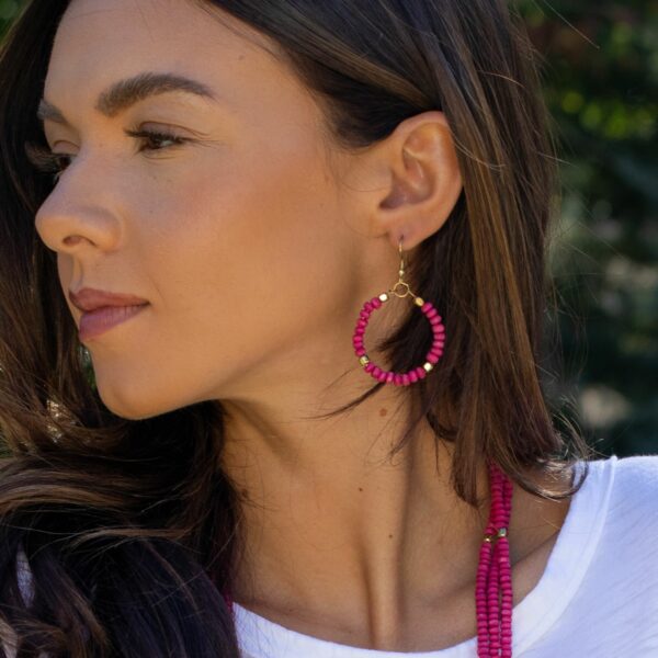 Sachi Chromatic Hoop Earrings, Multiple Colors