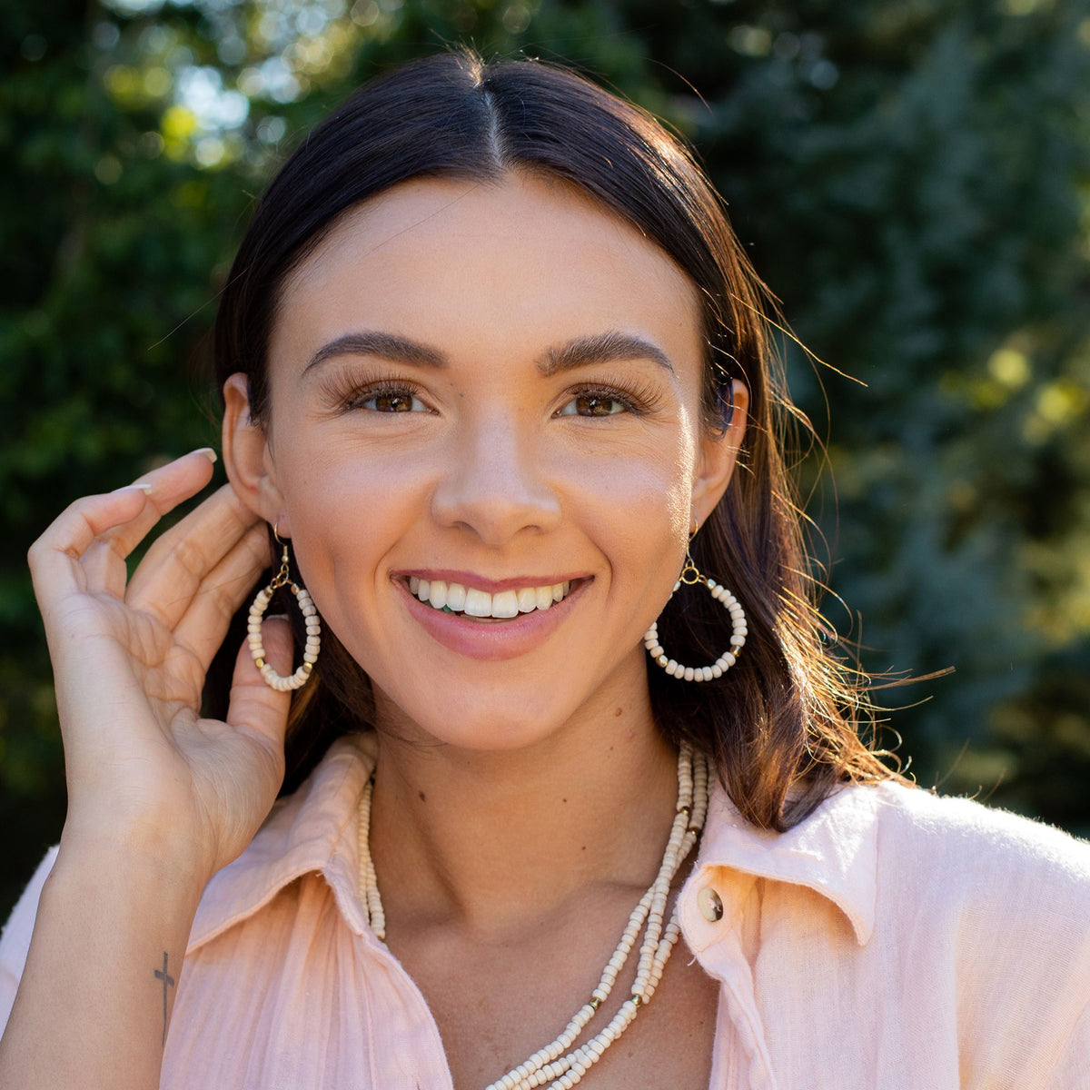 Sachi Chromatic Hoop Earrings, Multiple Colors