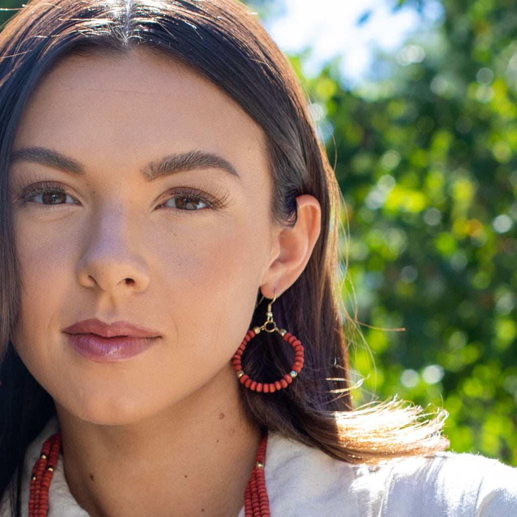 Sachi Chromatic Hoop Earrings, Multiple Colors
