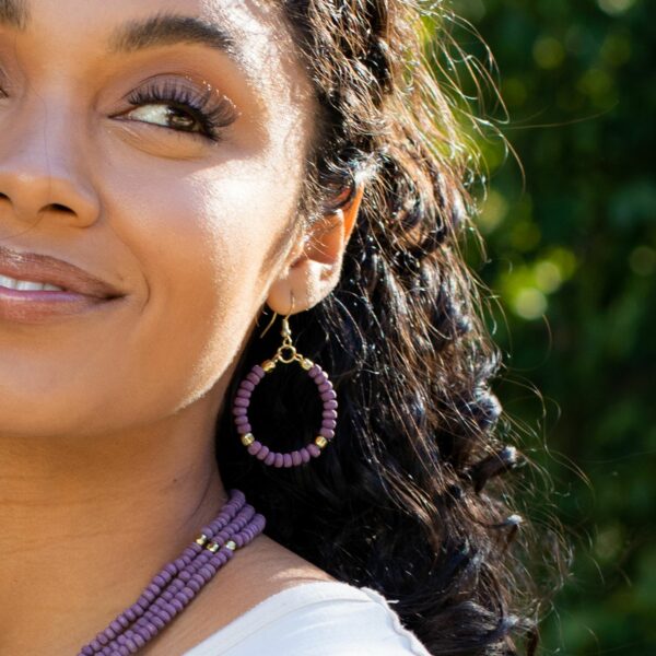 Sachi Chromatic Hoop Earrings, Multiple Colors