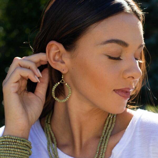 Sachi Chromatic Hoop Earrings, Multiple Colors
