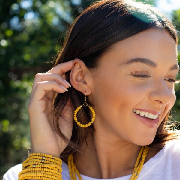 Sachi Chromatic Hoop Earrings, Multiple Colors