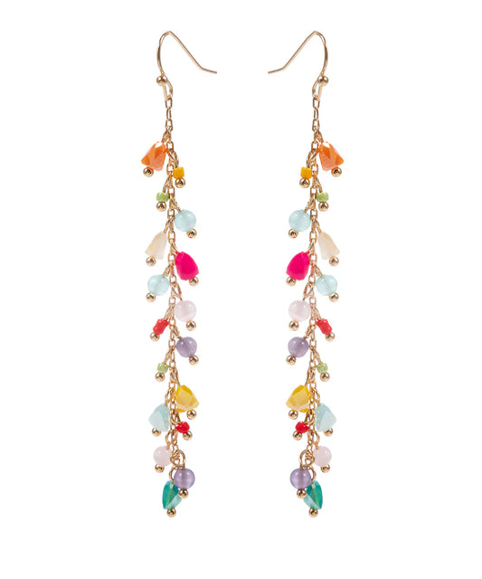 Multi Color Mix Glass Earrings